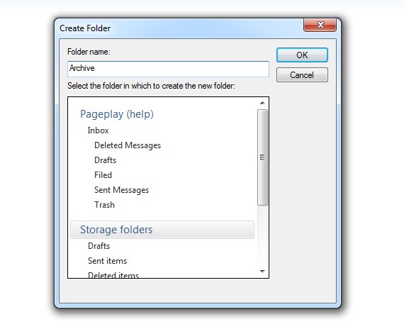 Archive folder name Archive folder name