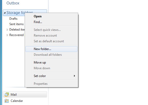 Create archive folder Create archive folder